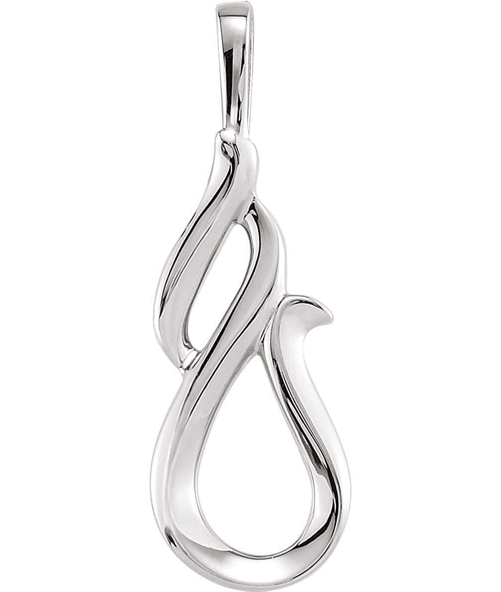 Platinum Swirl Freeform Pendant