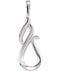 Swirl Freeform Pendant, Sterling Silver