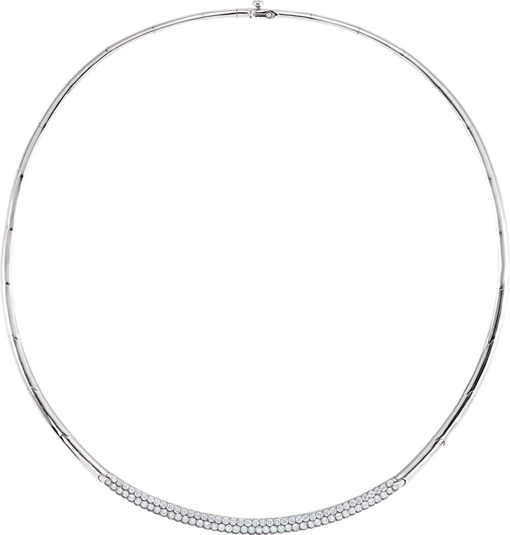 14k White Gold 3 Cttw. Diamond Necklace