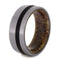 Obsidian, Deer Antler 10mm Comfort-Fit Matte Titanium Wedding Band