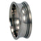 Inverted Grooved 10mm Comfort Fit Titanium Wedding Band