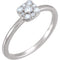 Diamond Stackable Square Cluster Ring, Rhodium-Plated 14k White Gold (.25 Ctw, G-H Color, I1 Clarity), Size 6.5