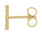 14k Yellow Gold Gold Diamond Letter 'X' Initial Stud Earring (Single Earring) (.06 Ctw, GH Color, I1 Clarity)