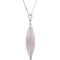 Rose Quartz Antique Cushion Sterling Silver Necklace, 18"