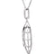 Diamond Nest Design 14k White Gold Pendant Necklace, 18"(.06 Cttw)