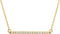 16-Stone Diamond Bar 14k Yellow Gold Pendant Necklace, 18" (.16 Cttw, H+ Color, I2 Clarity)