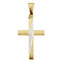 Two-Tone Cross 14k Yellow and White Pendant (24.25X16.00 MM)