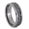 Gibeon Meteorite, Blue, Bronze with White Mokume 7mm Comfort-Fit Titanium Wedding Band