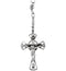 INRI Crucifix Rosary Necklace, Sterling Silver, 29.5"