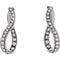 Diamond Inside-Outside Hoop Earrings, 14k White Gold, 4.10MM (1 Ctw, Color G-I, Clarity I1)