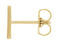 Initial Letter 'H' 14k Yellow Gold Stud Earring (Single Earring)