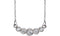 Platinum Graduated Bezel Set Diamond Necklace, 16-18" (1/5 Ctw, Color G-H, Clarity SI2-SI3)