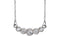 Graduated Bezel Set Diamond Necklace in Rhodium-Plated 14k White Gold, 16-18" (1/5 Ctw, Color G-H, Clarity I1)