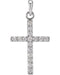 Diamond Cross Pendant, Rhodium-Plated 14k White Gold (0.25 Ctw, Color GH, Clarity I1)