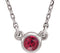 Chatham Created Ruby Solitaire 14k White Gold Pendant Necklace, 16"