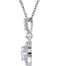 Diamond Halo Round Pendant Necklace, Rhodium Plate 14k White Gold, 18" (1/2 Ctw, GH Color, I1 Clarity)