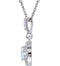 Diamond Halo Round Pendant Necklace, Rhodium Plate 14k White Gold, 18" (1.00 Ctw, GH Color, I1 Clarity)