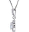 Diamond Halo Round Pendant Necklace, Rhodium Plate 14k White Gold, 18" (1.25 Ctw, GH Color, I1 Clarity)