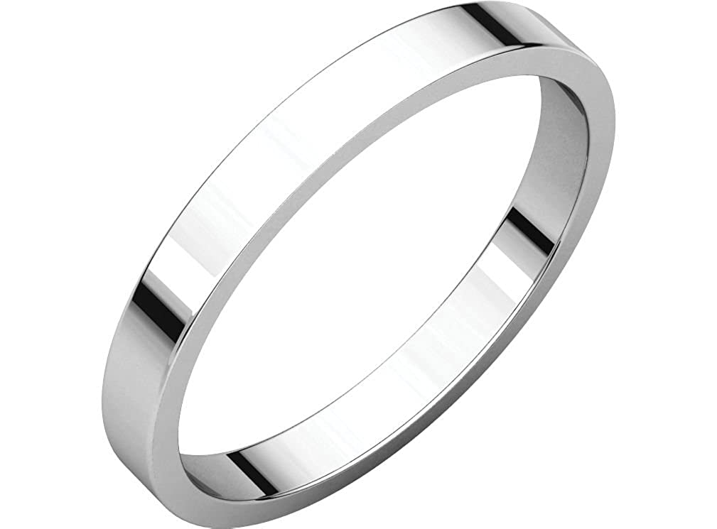 10k White Gold 2.5mm Slim-Profile Flat Band