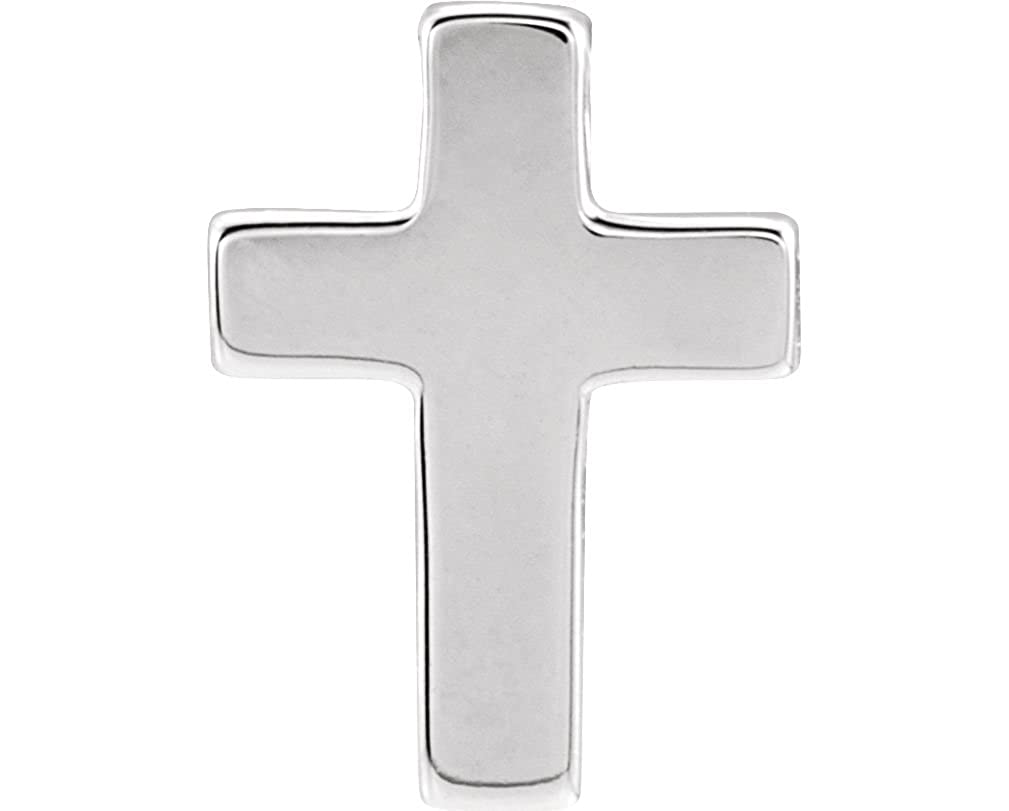 Petite Cross Rhodium-Plated 14k White Gold Pendant