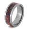 Pink and Purple Poplar Wood 8mm Comfort-Fit Titanium Wedding Band, Size 4.5