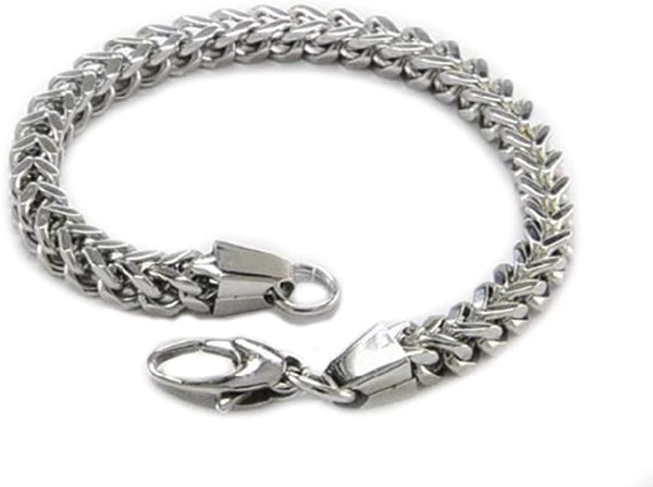Men's Stainless Steel 6mm Franco Link Bracelet, 9 Inches