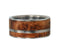 Amboyna Wood 9mm Comfort Fit Interchangeable Titanium Ring, Size 10