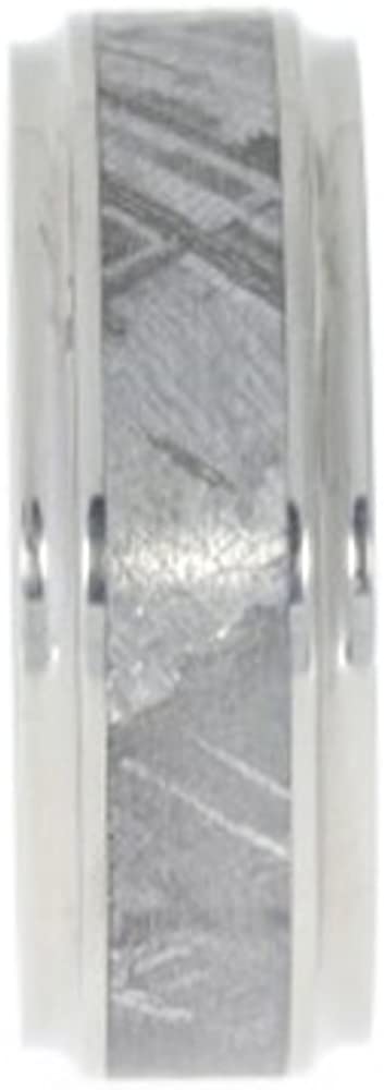 Gibeon Meteorite 8mm Comfort-Fit Round Edge Titanium Band, Size 4.75