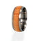 The Men's Jewelry Store (Unisex Jewelry) Maple Wood Inlay 8mm Comfort Fit Titanium Wedding Band