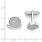 Sterling Silver and Cubic Zirconia Brilliant Embers Coin Cuff Links, 14MM