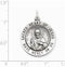 Sterling Silver Sacred Heart of Jesus Medal (30X22MM)