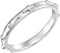 Semi-Polished 10k X1 White Gold 2.50mm Rosary Ring, Size 6