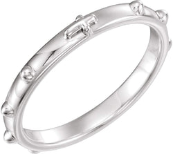 Sterling Silver Rosary Ring (2.50MM)