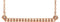 Petite Bead Trim Bar Necklace, 14k Rose Gold, 16-18"