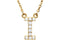 14k Yellow Gold Diamond Initial 'I' 1/10 Cttw Necklace, 16" (GH Color, I1 Clarity)