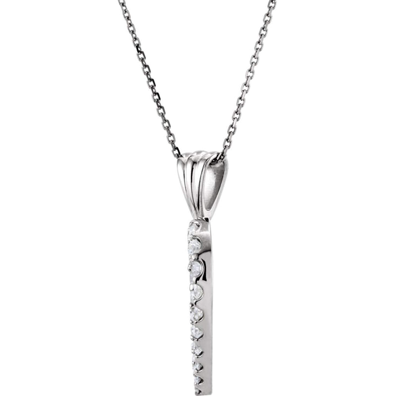 Diamond Heart 14k White Gold Pendant Necklace, 18" (1.00 Cttw)