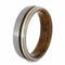 Sindora Wood, 14k Yellow Gold Pinstripe 6mm Comfort-Fit Matte Titanium Wedding Band