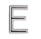 Initial Letter 'E' Rhodium-Plated 14k White Gold Stud Earring (Single Earring)