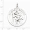 Sterling Silver Saint Christopher Medal (40X33MM)