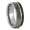 Deer Antler, Iron Wood 8mm Titanium Comfort-Fit Ring