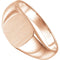 Men's Closed Back Square Signet Ring, 18k Rose Gold (10mm) Size 8.75