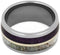 Men's Purple Box Elder Burl, Deer Antler Titanium Band, Women's Purple Box Elder Burl Wood Titanium Band Sizes M10-F7