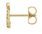 14k Yellow Gold Gold Diamond Letter 'J' Initial Stud Earring (Single Earring) (.05 Ctw, GH Color, I1 Clarity)