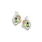 Ave 369 Created Soude Peridot Marquise August Birthstone Earrings, Sterling Silver, 12k Green and Rose Gold Black Hills Gold Motif