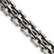 Men's Brushed Stainless Steel 14mm Black Rubber Bracelet, 9.25"