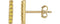 White Diamond Vertical Bar Earrings, 14k Yellow Gold (1/10 Ctw, Color H+, Clarity I1)