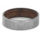 Hammered Titanium Mahogany Wood 7mm Comfort Fit Ring