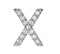 Platinum Diamond Letter 'X' Initial Stud Earring (Single Earring) (.06 Ctw, GH Color, SI2-SI3 Clarity)