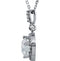 Diamond Halo Pendant Necklace, Rhodium Plate 14k White Gold, 18" (5/8 Cttw)