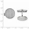 Rhodium-Plated Sterling Silver Round Cuff Links, 20X8MM